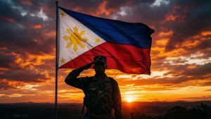 Sunset Salute Silhouette