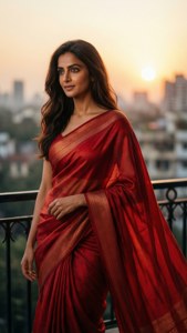 Sunset Saree Elegance