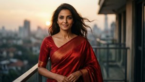 Sunset Saree Glamour