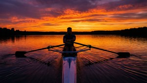 Sunset Sculler