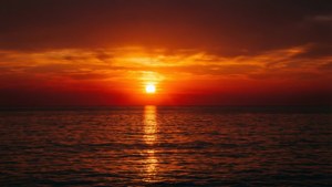 Sunset Sea Reflection