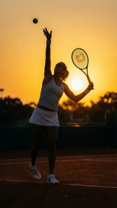 Sunset Serve Silhouette