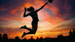 Sunset Serve Silhouette