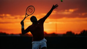 Sunset Serve Silhouette