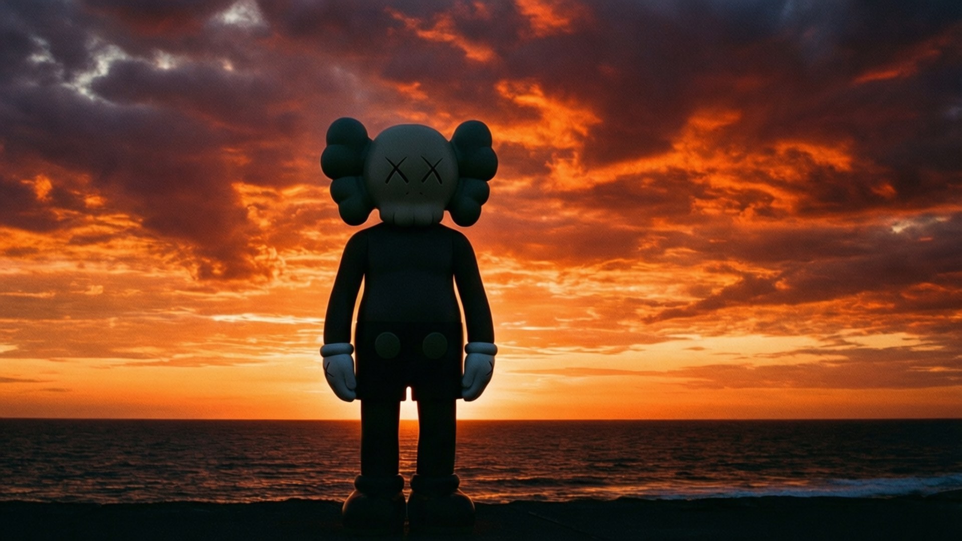 Sunset Silhouette by Wallpapers.art Studio
