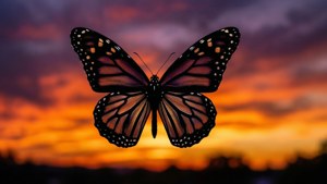 Sunset Silhouette Butterfly