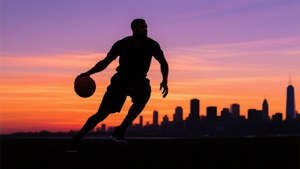 Sunset Silhouette Dribble