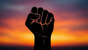 Sunset Silhouette Fist