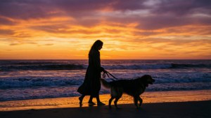 Sunset Silhouette Fur Mama