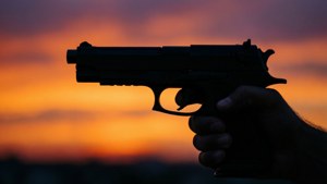 Sunset Silhouette Handgun