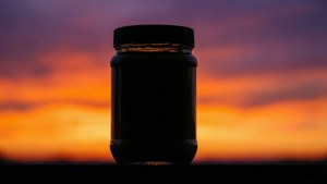 Sunset Silhouette Jar
