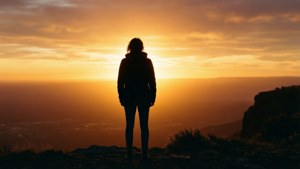 Sunset Silhouette Longing
