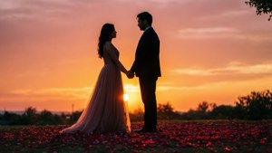 Sunset Silhouette Love