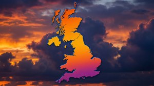 Sunset Silhouette Map
