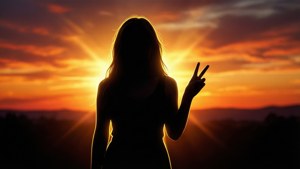 Sunset Silhouette Monika