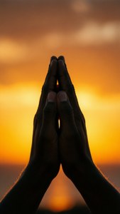 Sunset Silhouette Prayer
