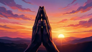 Sunset Silhouette Prayer
