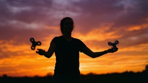 Sunset Silhouette Spinner
