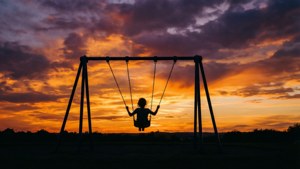 Sunset Silhouette Swing