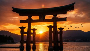 Sunset Silhouette Torii