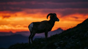 Sunset Silhouette Urial