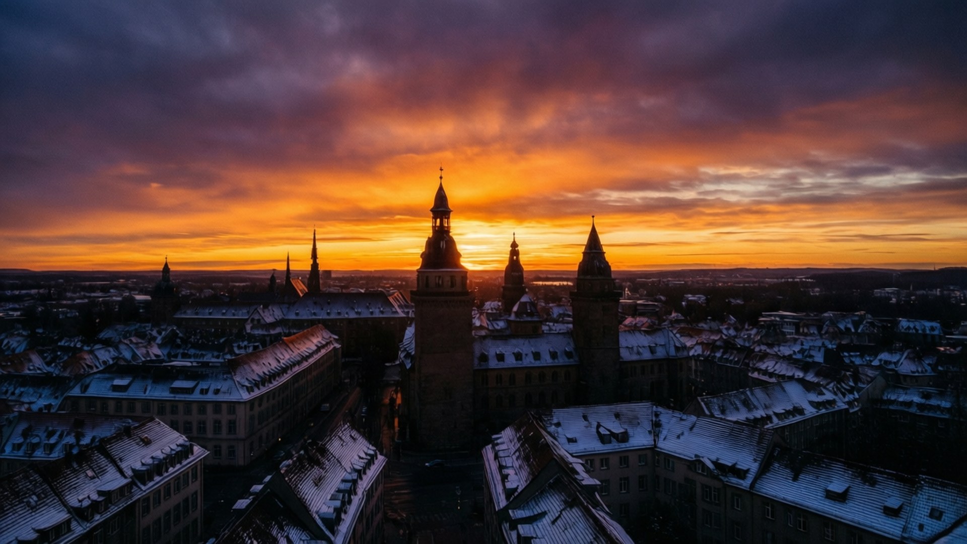 Sunset Silhouettes by Wallpapers.art Studio