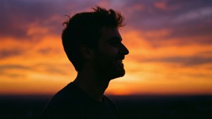 Sunset Smile Silhouette