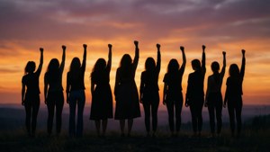 Sunset Solidarity Silhouettes