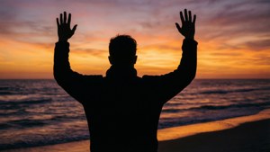 Sunset SOS Silhouette