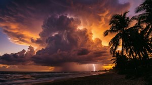 Sunset Storm Beach