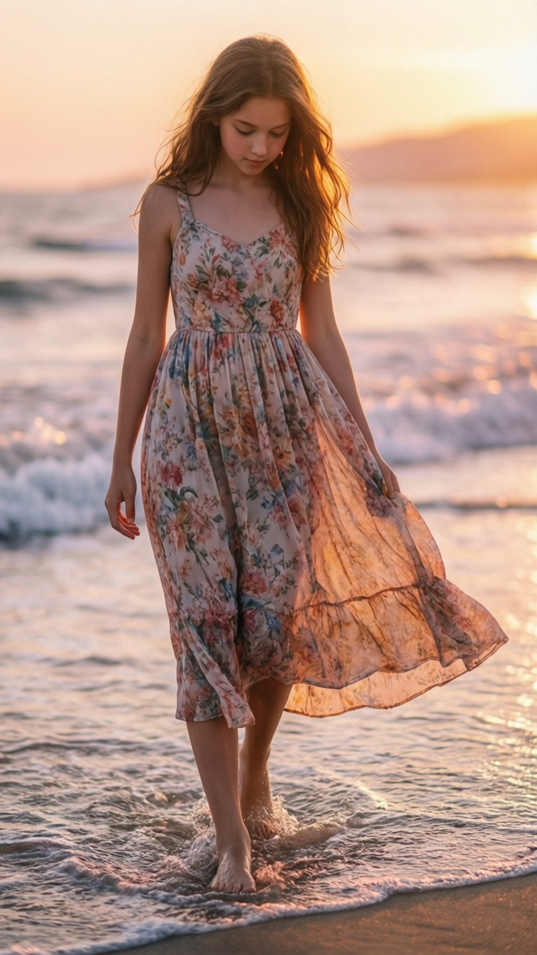 Sunset Stroll by Wallpapers.art Studio