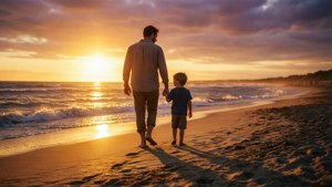 Sunset Stroll with Dad