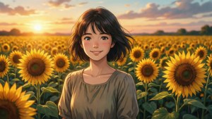 Sunset Sunflowers