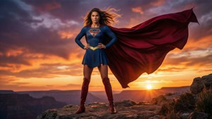 Sunset Superhero Stand