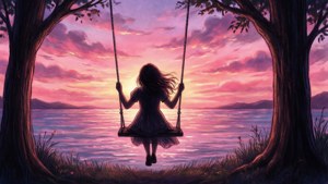Sunset Swing Silhouette