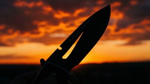 Sunset Switchblade Silhouette