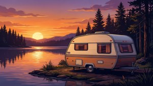 Sunset Teardrop Camper