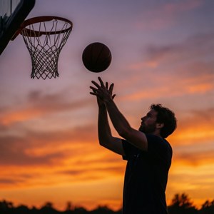 Sunset Three-Pointer