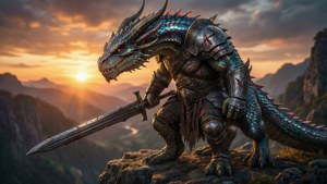 Sunset Warrior Dragonborn