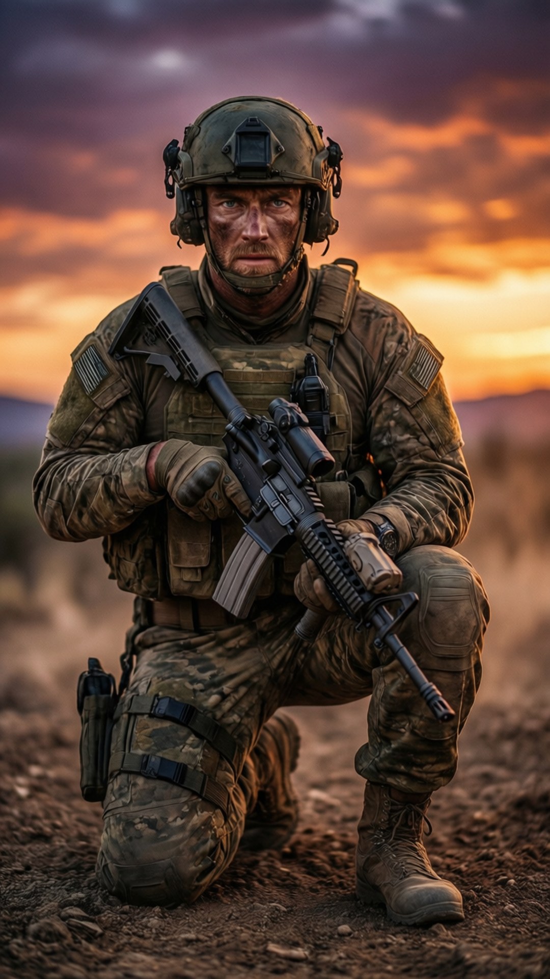Sunset Warrior Recon by Wallpapers.art Studio
