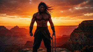 Sunset Warrior Silhouette