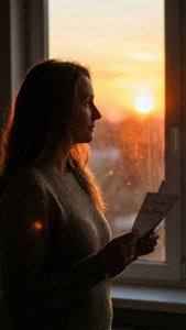 Sunset Window Mom Card