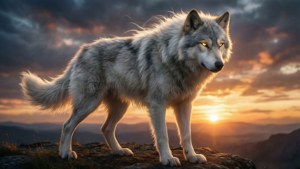 Sunset Wolf Guardian