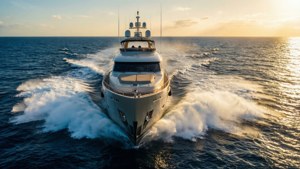 Sunset Yacht Wake