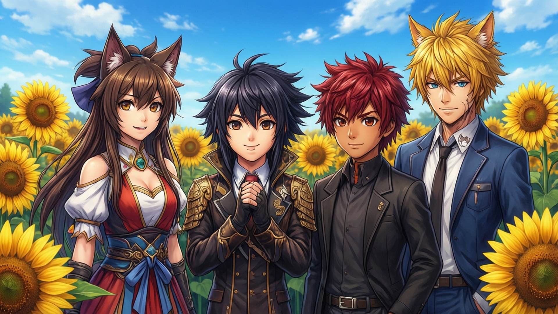 Sunshine and Sunflowers by Wallpapers.art Studio