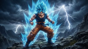 Super Saiyan Blue Goku Cliff