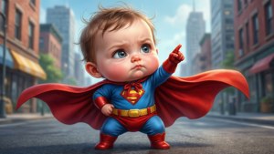 Superhero Baby Pose