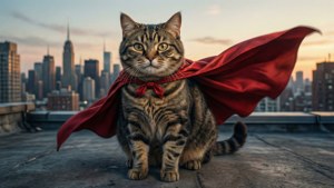 Superhero Boss Cat