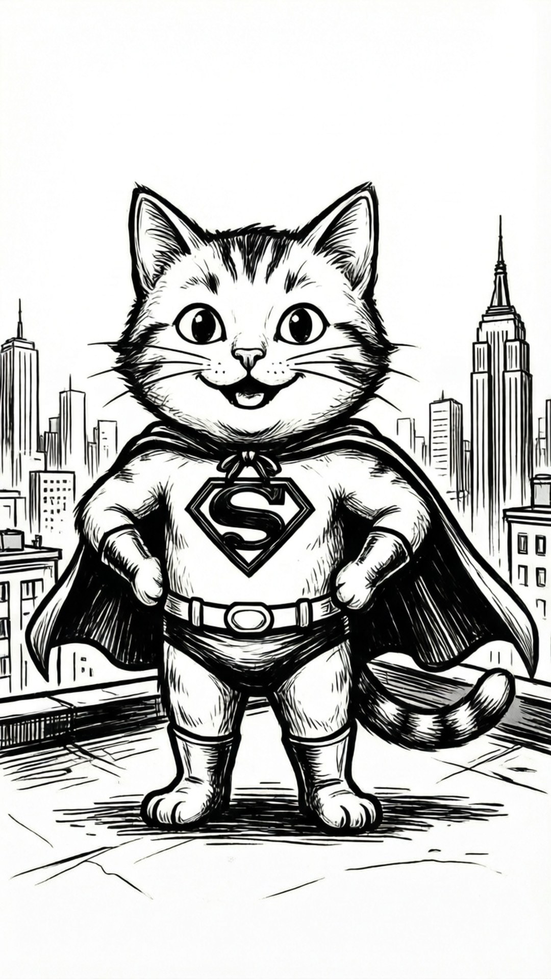 Superhero Cat by Wallpapers.art Studio