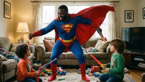 Superhero Dad Playtime